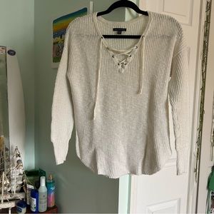 American Eagle Outfitters Women’s White Beach Knit Sweater, Size S